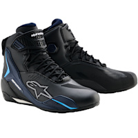 Alpinestars Faster-4 Drystar Shoes - Black / Night Navy / Cyan