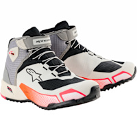Alpinestars Stella CR-X Drystar Riding Shoes - White / Mid Grey / Black / Diva Pink