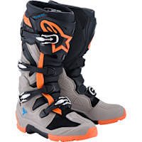Alpinestars Tech 7 Enduro Boots - Black / Warm Grey / Fluo Orange