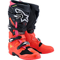 Alpinestars Tech 7 Boots - Black / Fluo Red / Fluo Pink