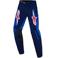 Alpinestars Youth Supertech Vista Pants - Dark Navy / Hot Coral / Cobalt