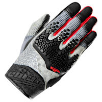 Furygan Jack Textile Gloves - Black / Grey / Red