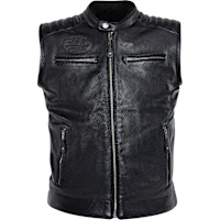 John Doe Storm Leather Vest - Black