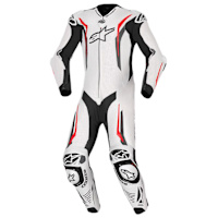 Alpinestars GP Tech V5 One Piece Leather Suit - White / Black / Bright Red