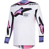 Alpinestars Supertech Pro Vista Jersey - White / Purple / Black