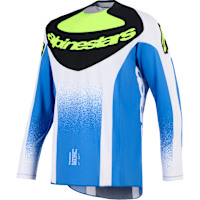 Alpinestars Techstar Knif Jersey - Ucla Blue / Black / Fluo Yellow