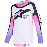 Alpinestars Youth Supertech Vista Jersey - White / Purple / Black