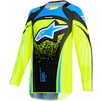 Alpinestars Youth Supertech Nomur Jersey - Dark Navy / Fluo Yellow / Ucla Blue