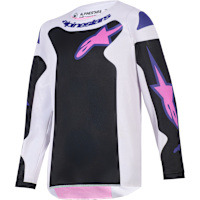 Alpinestars Youth Fluid Grid Jersey - Black / Light Grey / Purple