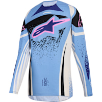 Alpinestars Stella Techstar Nomur Jersey - Light Blue / Off White / Black