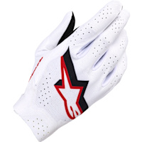 Alpinestars Supertech MX Textile Gloves - White / Black / Fire Red