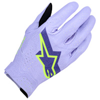 Alpinestars Supertech MX Textile Gloves - Lavender Violet / Fluo Yellow