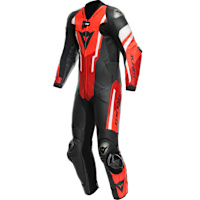 Dainese Misano 3 D-Air Perforated Leather 1 Piece Suit - Black / Red / White