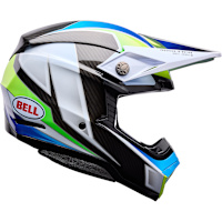 Bell Moto-10 Spherical - Grid White / Blue