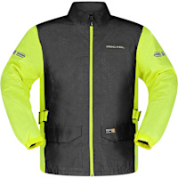 Richa Monsoon Rain Jacket - Black / Fluo Yellow