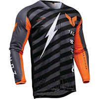 Thor Launchmode Vented Raid Jersey - Orange / Charcoal Grey