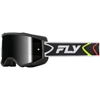 Fly Racing Pro Zone Goggles - Black / White / Black Mirror Smoke Lens
