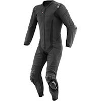 Ixon Vortex 3 One Piece Leather Suit - Black / Black