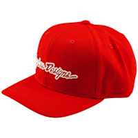 Troy Lee Designs Curved Snapback Cap - Signature Team Red