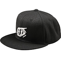 Troy Lee Designs Flat Bill Snapback Cap - Badge Black