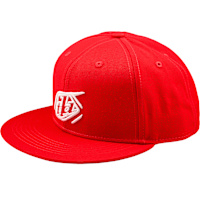 Troy Lee Designs Flat Bill Snapback Cap - Badge Team Red