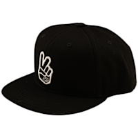 Troy Lee Designs Flat Bill Snapback Cap - Peace Black