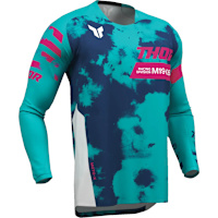 Thor Youth Launchmode Jersey - Bleach White / Aqua