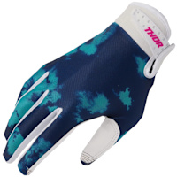 Thor Youth Launchmode Textile Gloves - Bleach White / Aqua