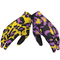 Thor Sportmode Textile Gloves - Cheetah Yellow / Purple