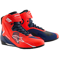 Alpinestars MM93 Faster-4 Shoes - Fluo Red / Dark Blue