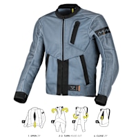 Macna Torido Textile Jacket - Black / Grey