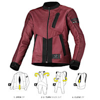 Macna Ladies Torida Textile Jacket - Bordeaux / Black 