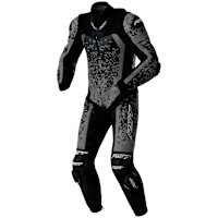 RST Pro Series D3O Airbag CE One Piece Leather Suit - Black / Silver