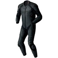 RST S1 D3O CE One Piece Leather Suit - Black / Black / Black