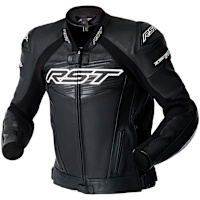 RST Tractech Evo D3O Leather Jacket - Black / White