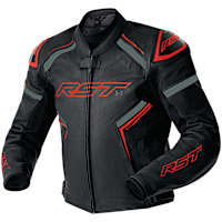 RST S1 D3O Leather Jacket - Black / Grey / Red