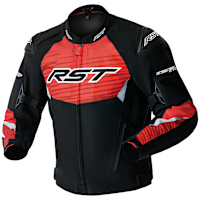 RST Tractech Evo D3O Textile Jacket - Black / Flo Red