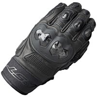 RST Freestyle 3 D3O Leather Summer Gloves - Black / Black