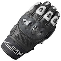 RST Freestyle 3 D3O Leather Summer Gloves - Black / White