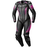 RST Ladies Tractech Evo D3O One Piece Leather Suit - Black / Pink