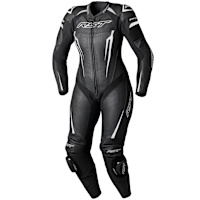 RST Ladies Tractech Evo D3O One Piece Leather Suit - Black / White