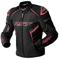 RST Ladies S1 D3O Textile Jacket - Black / Fluo Pink