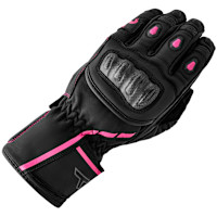 RST Ladies S1 Summer Leather Gloves - Black / Flo Pink