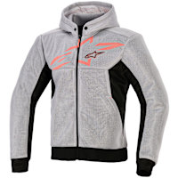 Alpinestars Chrome Super Airflow Hoodie - Black / Mid Grey / Fluo Red