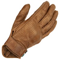 Spada Clutch Perforated CE Leather Gloves - Cognac Brown