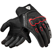 Rev'it Hyperspeed 3 Textile Gloves - Black / Neon Red