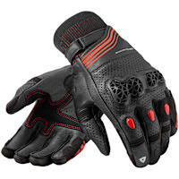 Rev'it Positron Leather Gloves - Black / Red