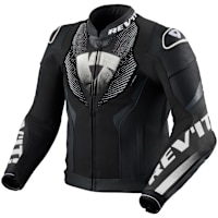 Rev'it Hyperspeed 3 Air Leather Jacket - Black / White