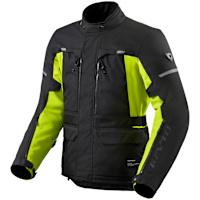 Rev'it Outback 5 H2O Textile Jacket - Black / Neon Yellow