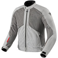 Rev'it Torque 3 H2O Textile Jacket - Light Grey / Red